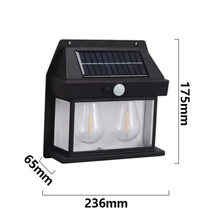Set 5 Lămpi DUBLE cu Încărcare Solară, 3 Moduri Iluminare, Senzor de Mișcare, Rezistență la Ploaie (IP65), Mod Automat Noapte/Zi