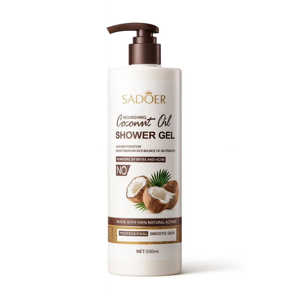Gel de duș cu ulei de cocos și Vitamina E, 500ml