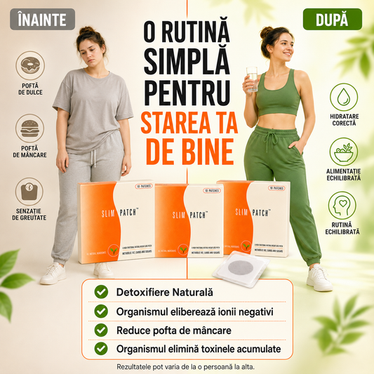 Set 90 Plasturi Slim Patch, Cură Completă pentru 3 Luni, pentru Detoxifiere Naturală, Reduce Poftă de Mâncare, Eliminarea Toxinelor din Corp
