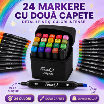Pachetul Micului Artist cu 113 Piese: Microfon Wireless cu Boxă pentru Karaoke (Bluetooth si Radio) + Set 36 Markere Glitter cu Sclipici + Set 24 Markere cu 2 Capete și Gentuță + Set 12 Acuarele cu Pensulă + Set 50 Coli A4 pentru Desenat sau Decupat