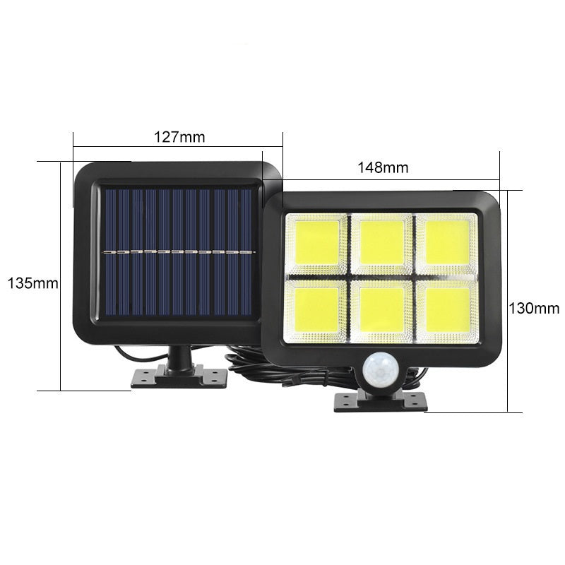 Set 4 Proiectoare LED cu Panou Solar, Senzor de Mișcare, Rezistență la Ploaie (IP65), Mod Automat Noapte/Zi