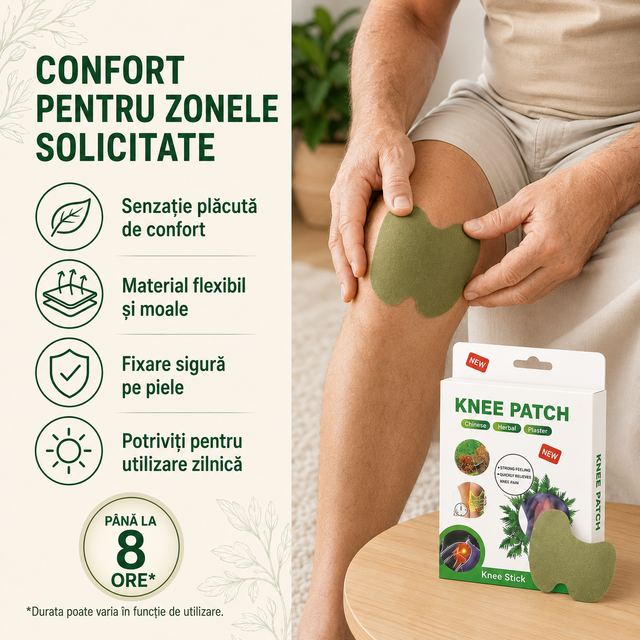 Pachet Sănătate Completă: Set 50 Plasturi cu PELIN pentru Dureri de Genunchi, Spate, Umeri, Ceafă, Articulații + Set 50 Plasturi KINOKI pentru Detoxifiere și Îmbunătățirea Circulației