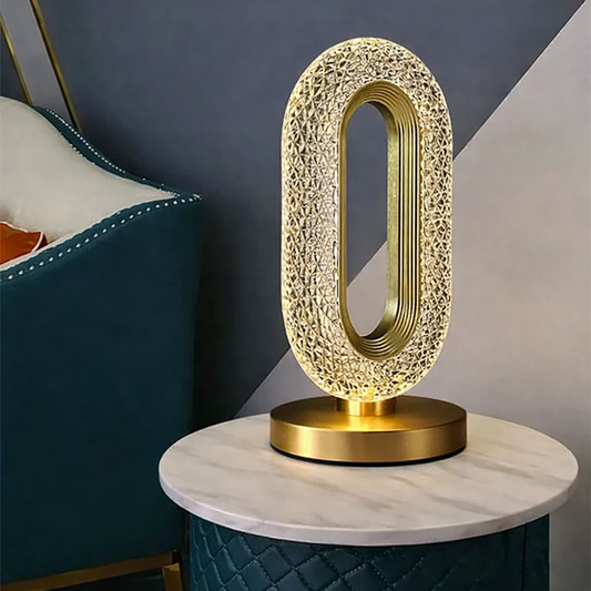 Veioză LED Diamond Crystal, 3 Moduri Iluminare (Cald/Rece/Neutru), Intensitate Reglabilă, Control Touch