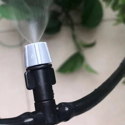 Kit Răcire cu Pulverizare Apă sub Formă de Vapori (Ceață), ideal pentru Terasă, Grădină, Balcon sau Plante / Animale - Scade Temperatura cu 10 Grade