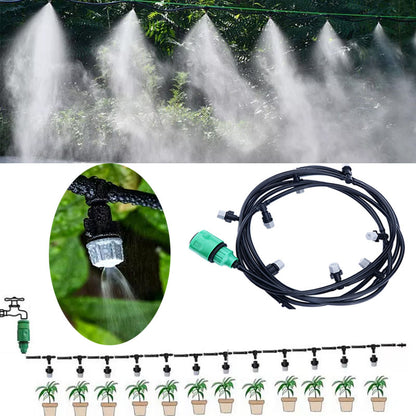 Kit Răcire cu Pulverizare Apă sub Formă de Vapori (Ceață), ideal pentru Terasă, Grădină, Balcon sau Plante / Animale - Scade Temperatura cu 10 Grade