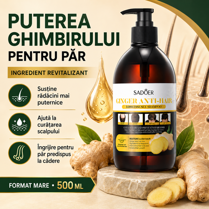 Pachet Îngrijire Păr: Șampon Nuanțator 3-în-1, cu Ulei de Cocos, 500ml + Șampon Esență Anti-Cădere și Refacere Păr, cu Ghimbir, 500ml