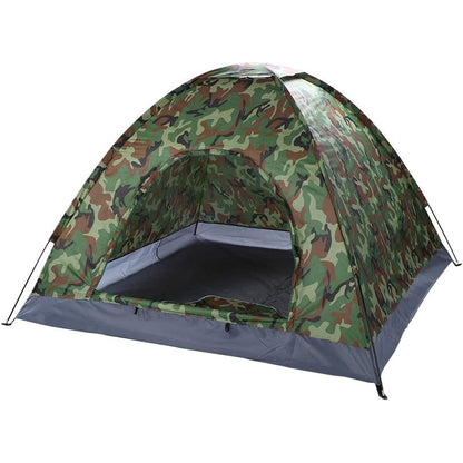 Cort Camping pentru 3-4 Persoane (Dimensiuni 200x200x135cm), Foarte Solid și Rezistent la Intemperii, Impermeabil, Protecție UV, Plasă Anti-Insecte, Geantă Transport