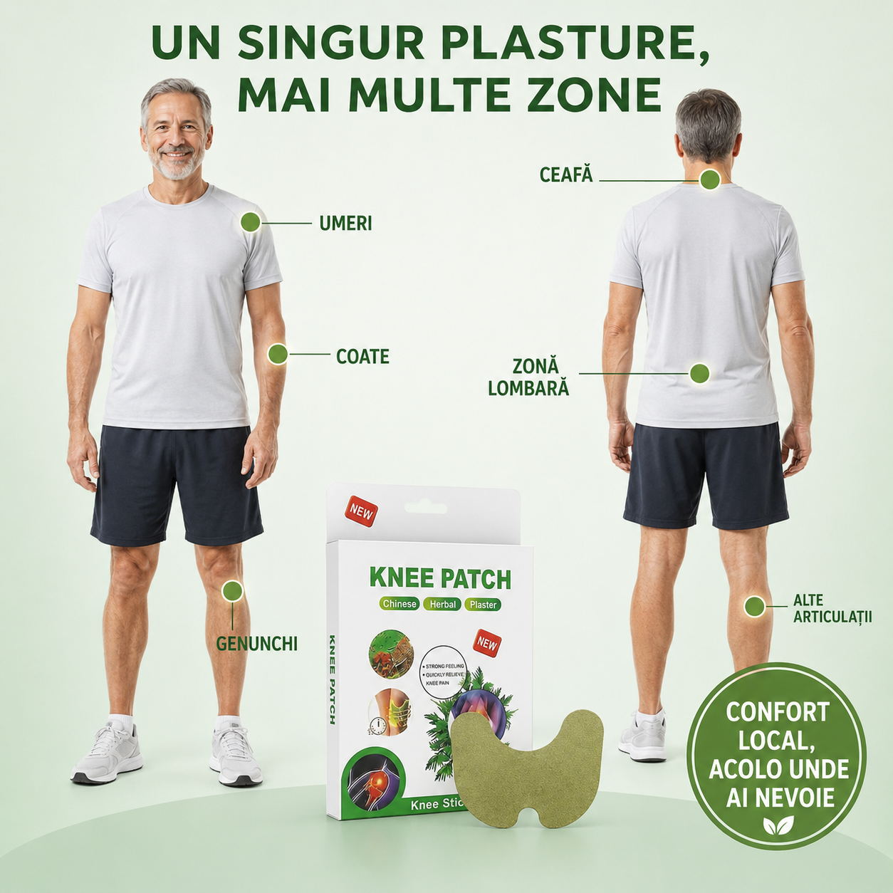 Pachet Sănătate Completă: Set 50 Plasturi cu PELIN pentru Dureri de Genunchi, Spate, Umeri, Ceafă, Articulații + Set 50 Plasturi KINOKI pentru Detoxifiere și Îmbunătățirea Circulației