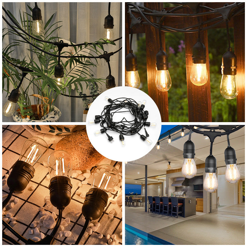 Ghirlandă Luminoasă pentru Grădină, Becuri LED Economice cu Lumină Caldă, Efect Vizual Spectaculos, Lungime 10-20 Metri cu 10-40 becuri