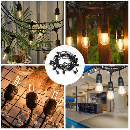 Ghirlandă Luminoasă pentru Grădină, Becuri LED Economice cu Lumină Caldă, Efect Vizual Spectaculos, Lungime 10-20 Metri cu 10-40 becuri