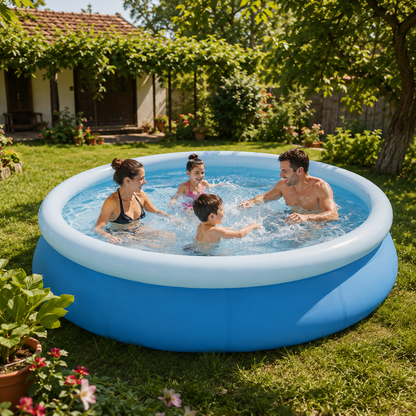Piscină Gonflabilă, Dimensiune 244x61cm, Capacitate 2000 Litri, foarte Spațioasă, Rezistentă, Kit Reparații Inclus