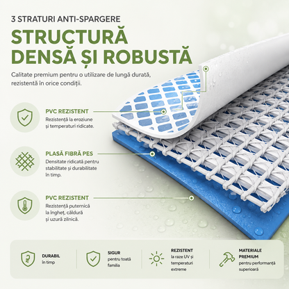 Piscină Gonflabilă, Dimensiune 244x61cm, Capacitate 2000 Litri, foarte Spațioasă, Rezistentă, Kit Reparații Inclus
