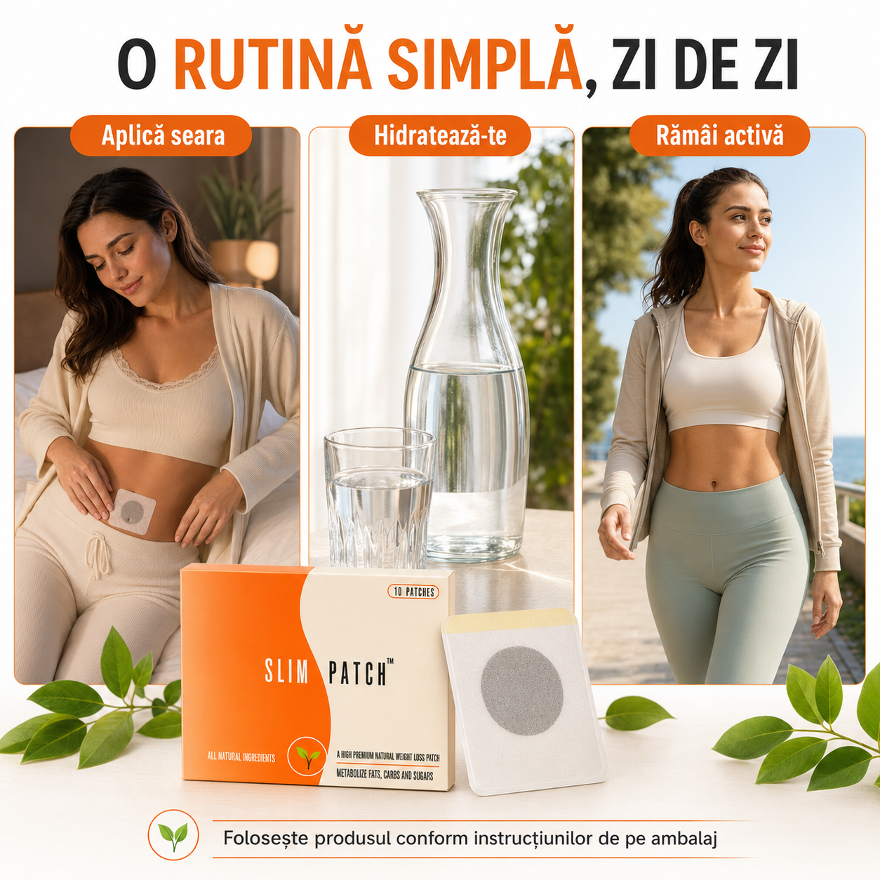 Set 90 Plasturi Slim Patch, Cură Completă pentru 3 Luni, pentru Detoxifiere Naturală, Reduce Poftă de Mâncare, Eliminarea Toxinelor din Corp