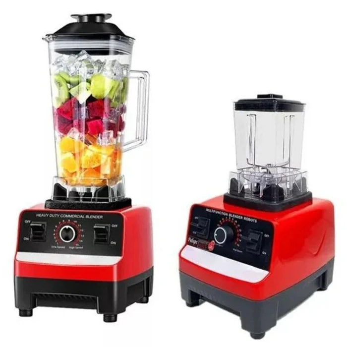 Blender Multifuncțional Profesional cu 2 Cupe, Motor foarte Puternic (4500W), 15 Trepte de Viteză, 4 Lame din Inox 3D