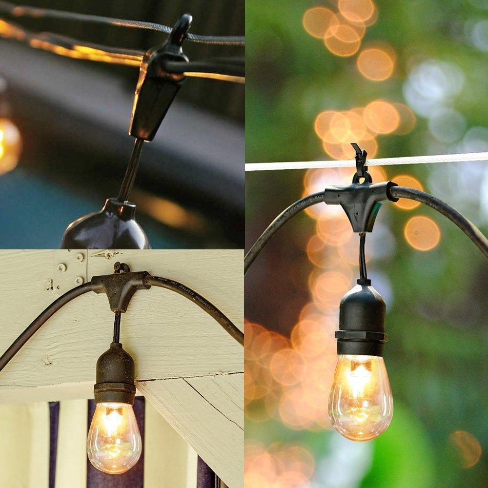 Ghirlandă Luminoasă pentru Grădină, Becuri LED Economice cu Lumină Caldă, Efect Vizual Spectaculos, Lungime 10-20 Metri cu 10-40 becuri