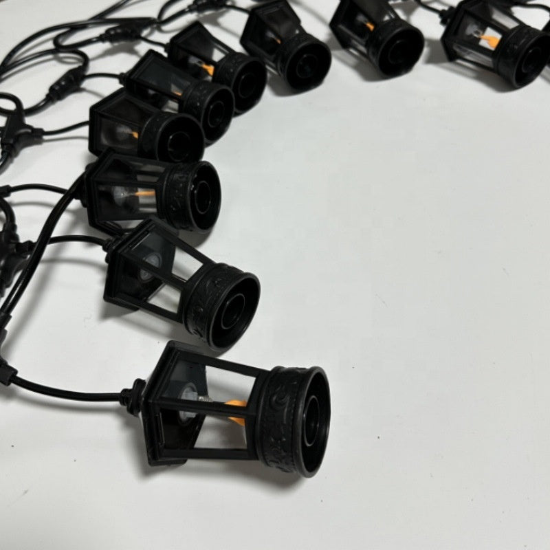 Ghirlandă Luminoasă pentru Grădină, Lumină Caldă tip Flacără, Efect Vizual Spectaculos, Lungime 10 Metri cu 20 becuri