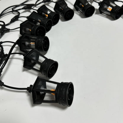 Ghirlandă Luminoasă pentru Grădină, Lumină Caldă tip Flacără, Efect Vizual Spectaculos, Lungime 10 Metri cu 20 becuri