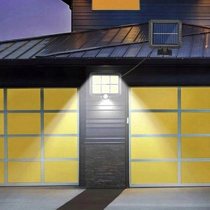 Set 4 Proiectoare LED cu Panou Solar, Senzor de Mișcare, Rezistență la Ploaie (IP65), Mod Automat Noapte/Zi