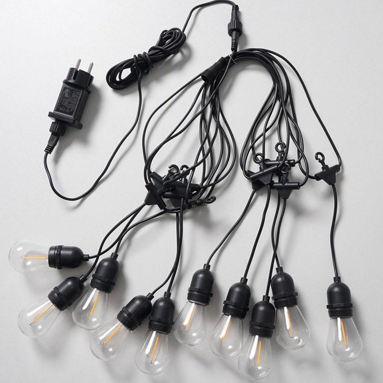 Ghirlandă Luminoasă pentru Grădină, Becuri LED Economice cu Lumină Caldă, Efect Vizual Spectaculos, Lungime 10-20 Metri cu 10-40 becuri