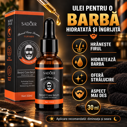 Pachet Îngrijire Barbă (Ulei 30ml + Balsam 20g) cu Extracte Naturale de Plante, pentru Hidratare și Fortifiere